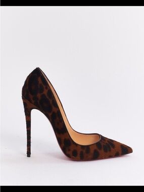 Christian Louboutin So Kate 120 Leopard Pony Hair Pumps EU 42